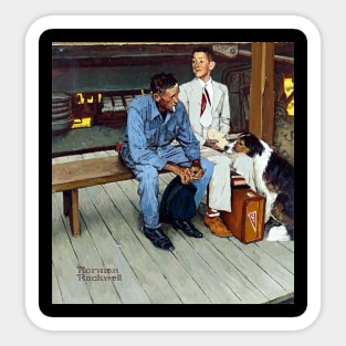 Breaking Home Ties 1954 - Norman Rockwell Sticker